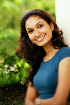 Woman smiling at camera