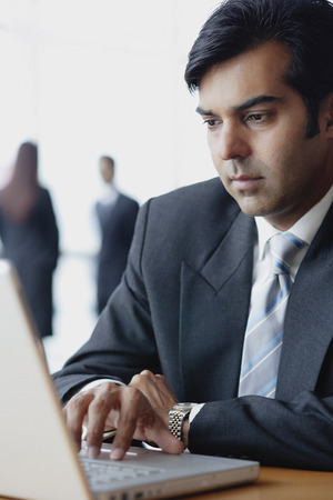 Businessman using laptopの写真素材