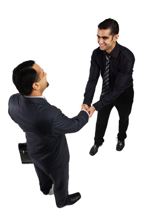 Two businessmen shaking handsの写真素材