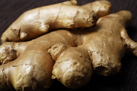 Close up of ginger root.