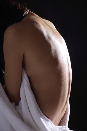 Back of female torsoの写真素材
