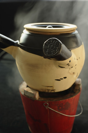 Medicinal teapot used for brewing Eastern remediesの写真素材