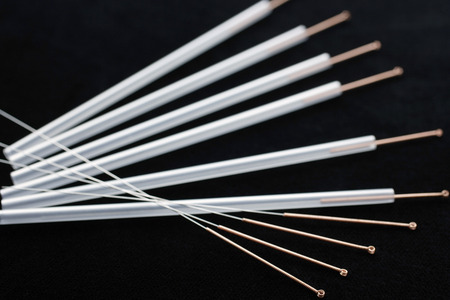 acupuncture needlesの写真素材
