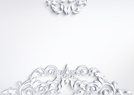 floral white 3D