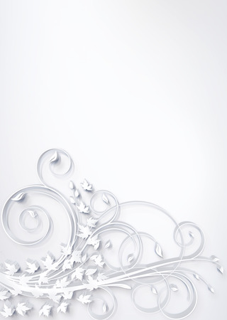 floral white 3Dの写真素材