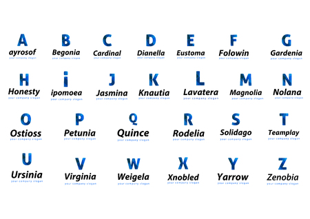 letters collection,  Template for your companyのイラスト素材