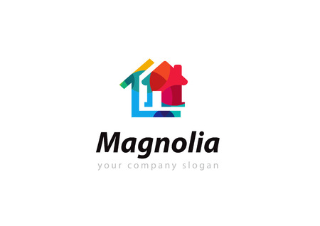 Vibrant multicolored real estate designのイラスト素材