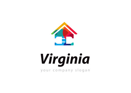 Vibrant multicolored real estate designのイラスト素材