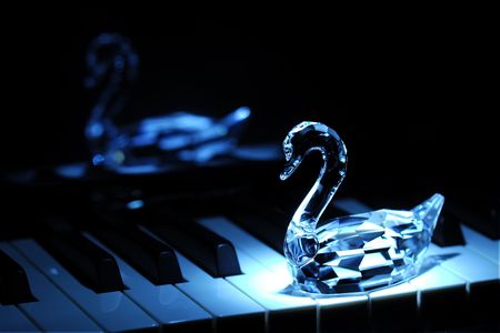 Swan &  Piano - Blue Moon River - RAW  with High Detail Photographyの写真素材