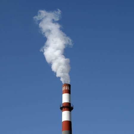 Smoke From a Chimney of Factoryの写真素材