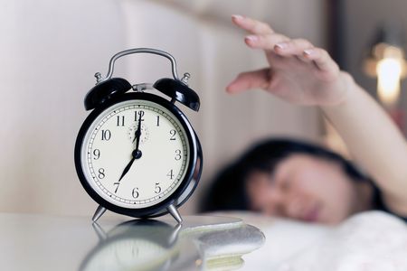 Waked Up by the Noise of Alarm Clockの写真素材