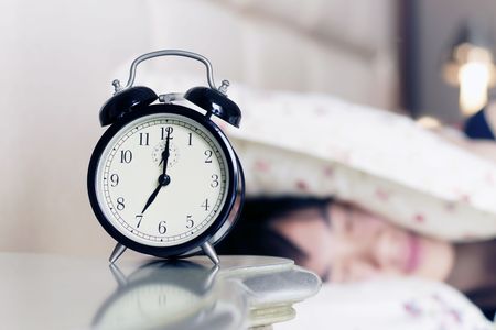 Waked Up by the Noise of Alarm Clockの写真素材