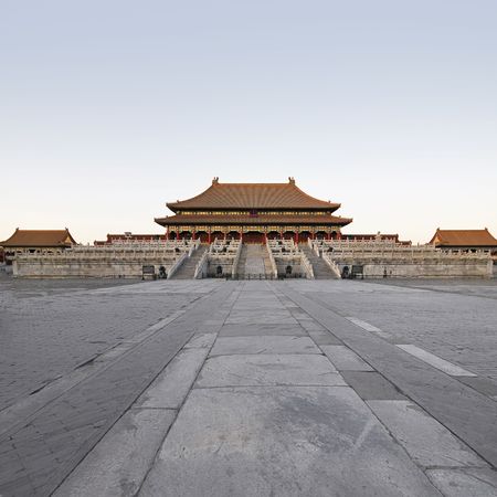 The Hall of Supreme Harmony in Imperial Palace or Palace Museum or Forbidden Cityの写真素材