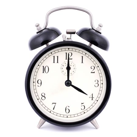 4: 00 High Detail Traditional Alarm Clockの写真素材