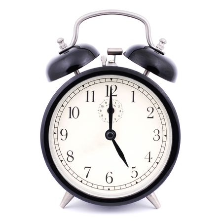 5: 00 High Detail Traditional Alarm Clockの写真素材