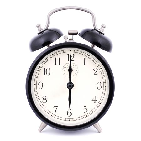 6: 00 High Detail Traditional Alarm Clockの写真素材