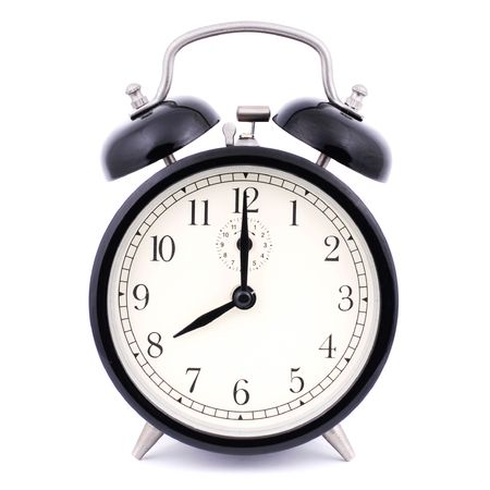 8: 00 High Detail Traditional Alarm Clockの写真素材