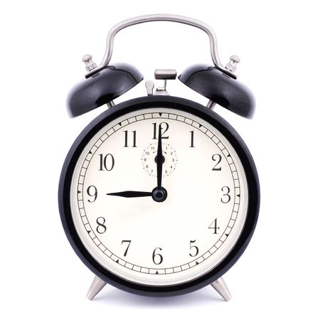 9: 00 High Detail Traditional Alarm Clockの写真素材