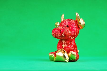 Red Bull Gift, lucky Animal in Chinese New Year 2009の写真素材