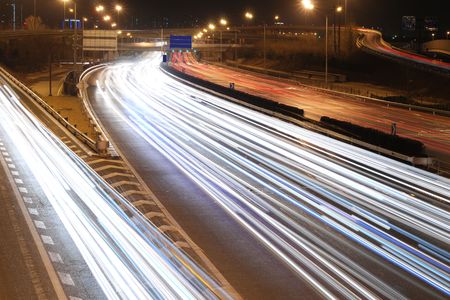 Traffic Night of Cityの写真素材