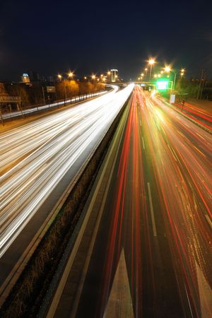 Traffic Night of Cityの写真素材