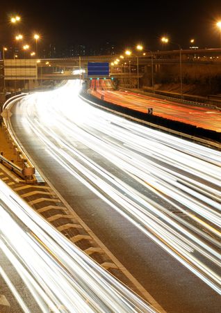 Traffic Night of Cityの写真素材