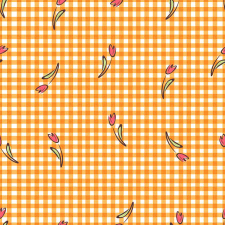 seamless pattern floral cute vector backgroundのイラスト素材