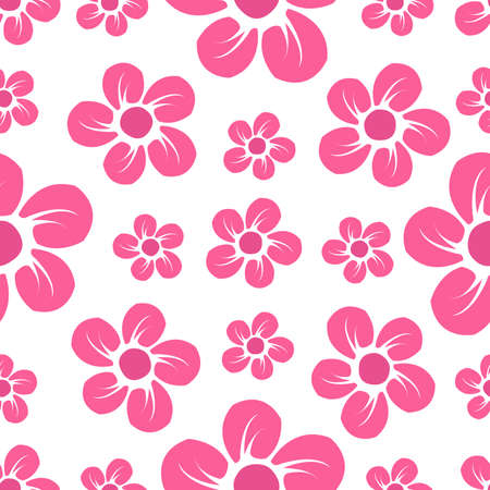seamless pattern floral cute vector backgroundのイラスト素材