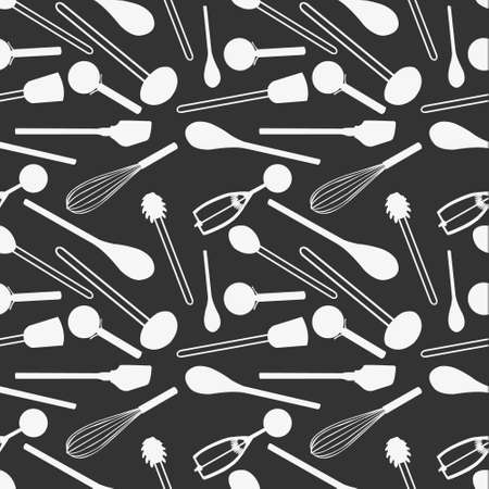 kicthen tools pattern seamless illustratioのイラスト素材