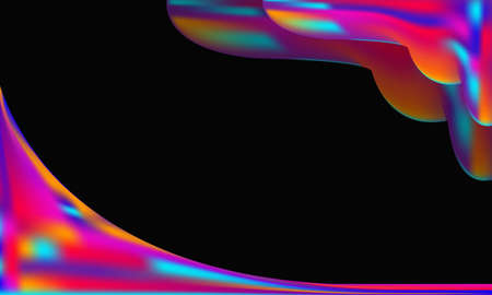 Neon liquid splash colorful . Futuristic fluid paint template. Abstract neon background. Suitable For Wallpaper  Banner  Card  Book Illustration  Web Landing Page  and Other Related Creativeのイラスト素材