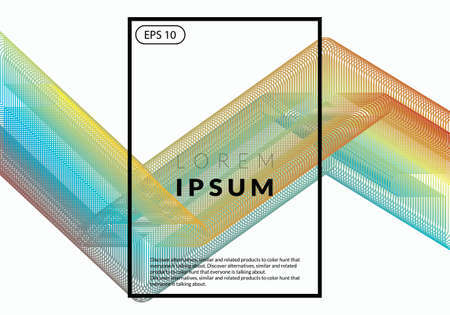 background Colorful geometric. simple shape with autumn color composition. Eps10 vector. Suitable For Wallpaper  Banner  Card  Book Illustration  Web Landing Page  and Other Related Creativeのイラスト素材