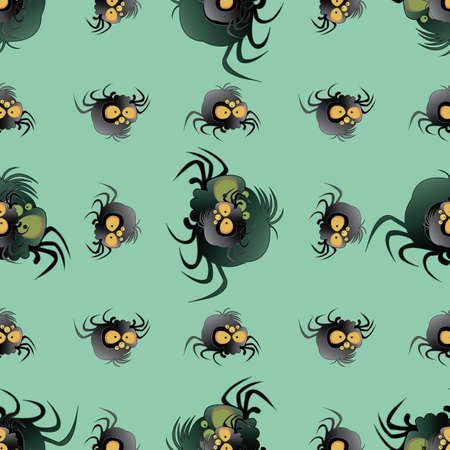 Halloween holiday seamless pattern background with hand drawing elements.のイラスト素材