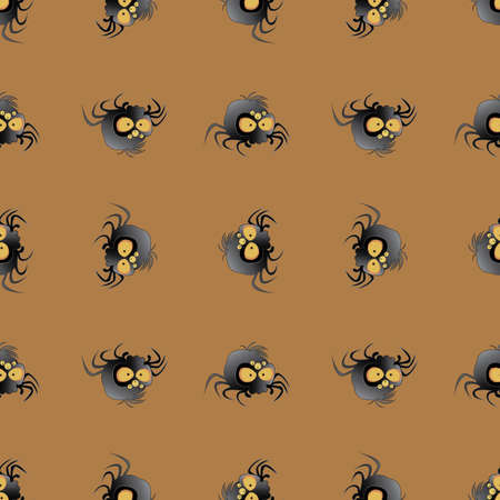Halloween holiday seamless pattern background with hand drawing elements.のイラスト素材