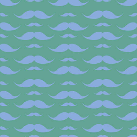 Seamless pattern of handrawn stylish hipster mustache random beige backgroundのイラスト素材