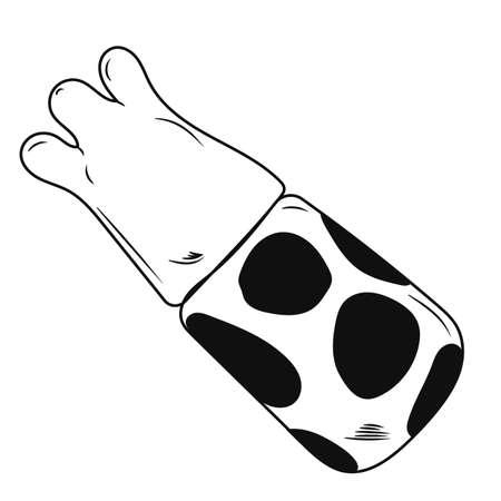 unique bottle of baby pacifier doodle cute  vector iconのイラスト素材