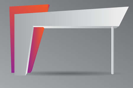 exhibition stand Gate entrance vector with blue lightedのイラスト素材