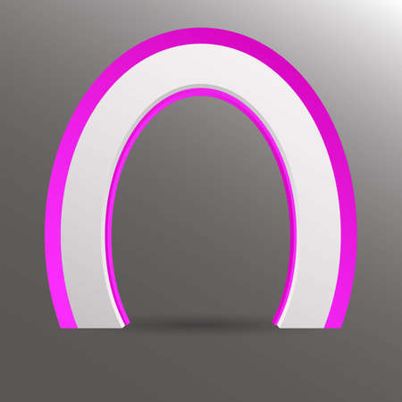 exhibition stand Gate entrance vector with blue lightedのイラスト素材