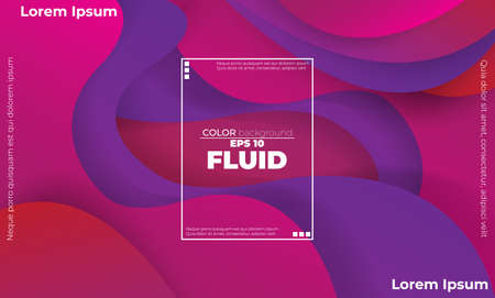 Abstract fluid color pattern of neon color liquid gradient background with modern geometric dynamic...