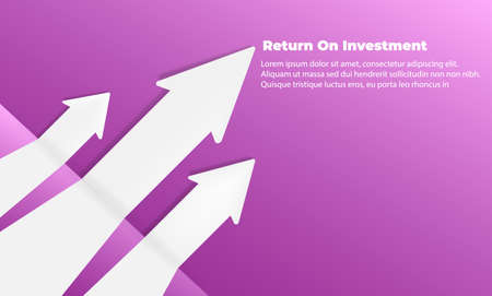business target direction concept to success. Return on investment ROI. Applicable for promotion   cover poster  infographic   landing page  ui  ux  persentation   baner  social media postedのイラスト素材