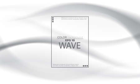 White liquid background abstract with soft waves fluid. cool gradient shapes composition, for gift card,  Poster on wall poster template,  landing page, ui, ux ,coverbook,  baner, social media posted.のイラスト素材