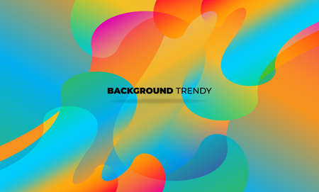 Abstract fluid wave color pattern of neon color liquid gradient background with modern geometric dynamic motion style Suitable For Wallpaper, Banner, Background, Card, Book Illustration, landing page,のイラスト素材