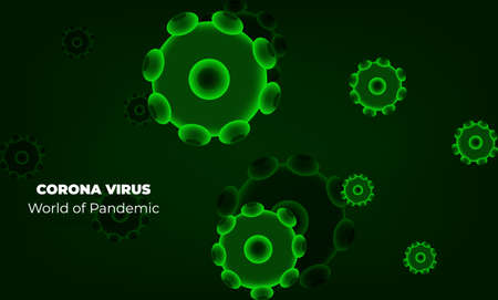 Virus Corona vectors. red Background. Vector Illustrationのイラスト素材