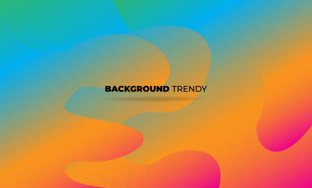 Abstract fluid wave color pattern of neon color liquid gradient background with modern geometric dynamic motion style Suitable For Wallpaper, Banner, Background, Card, Book Illustration, landing page,のイラスト素材