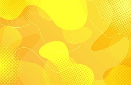 background abstract Dynamic fluid geometric yellowのイラスト素材