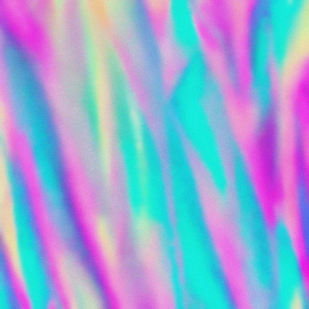 abstract background with holographic iridescent foil in blue and pinkの写真素材