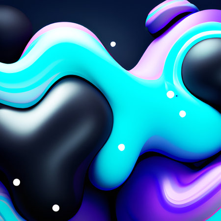 3d abstract background with liquid shapes. 3d vector illustration.