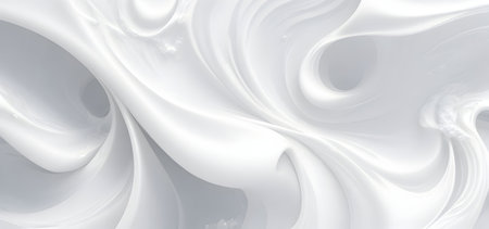 3d illustration, abstract background, white waves, 3d renderingの写真素材
