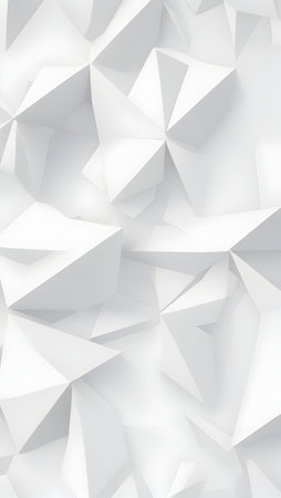Abstract 3d rendering of white polygonal background. Futuristic polygonal design.の写真素材
