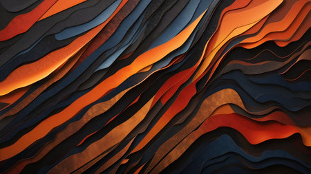 Abstract colorful paper cut background, 3d rendering. Computer digital drawing.の写真素材