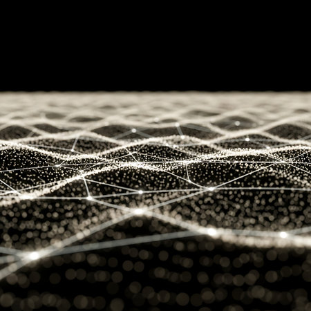 Gentle ethereal white wave of particles. Abstract meditation background.